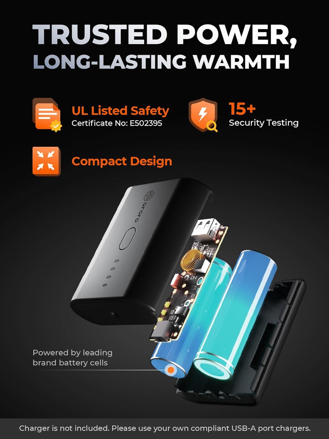 ORORO Men's Lightweight Heated Vest with USB-C Rechargeable Battery, Puffer Classic Heating Vest - Image 3