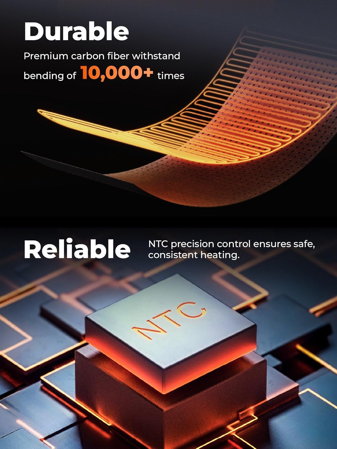 ORORO Men's Lightweight Heated Vest with USB-C Rechargeable Battery, Puffer Classic Heating Vest - Image 4