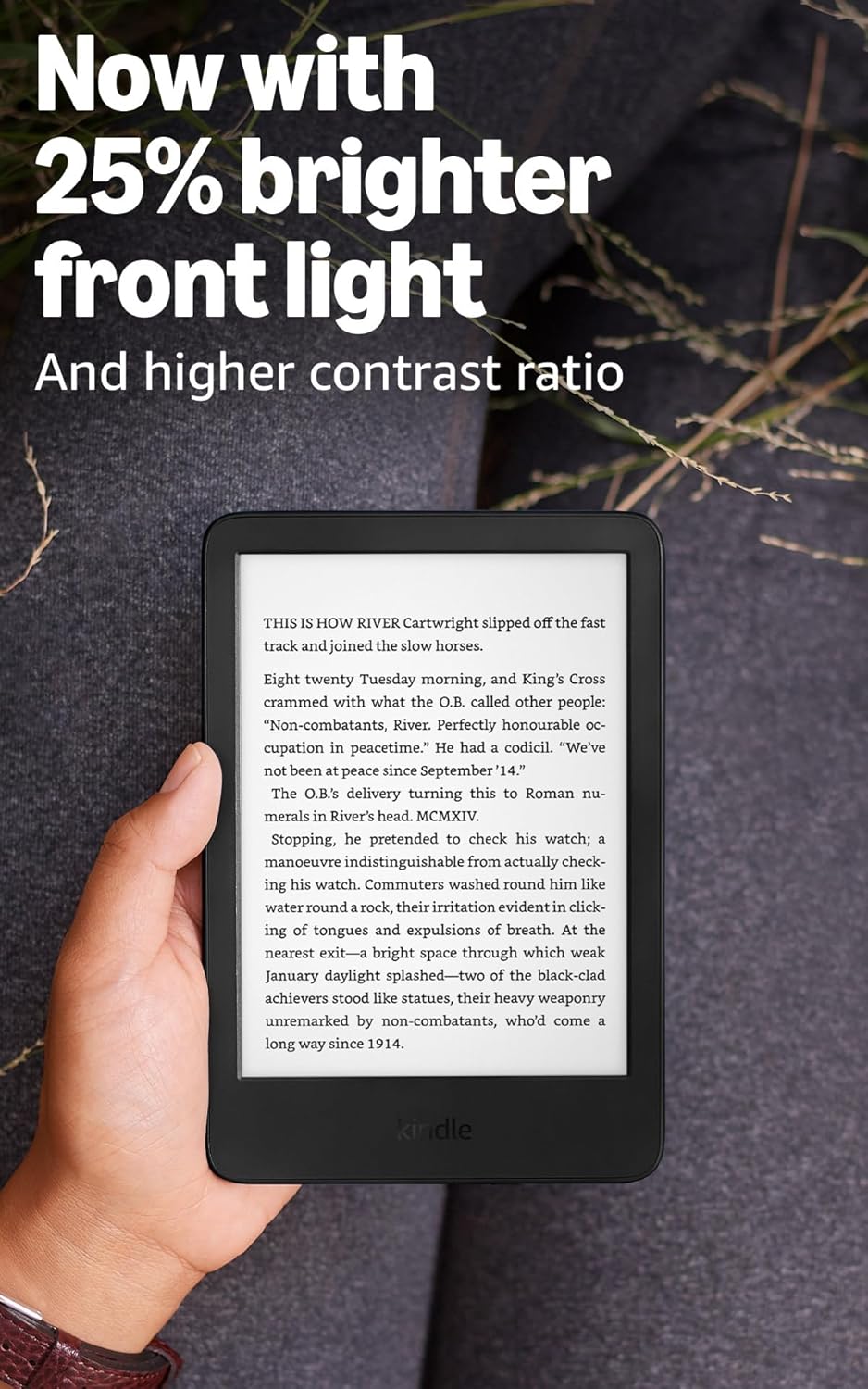 Amazon Kindle 16 GB (newest model) - Lightest and most compact Kindle, now with faster page turns, and higher contrast ratio, for an enhanced reading experience - Black - Image 3