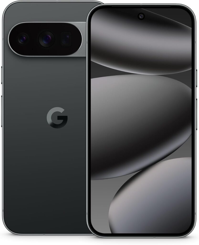 Google Pixel 10 Pro - Unlocked Android Smartphone - Gemini AI Assistant, Triple Rear Camera System, Fast-Charging 24+ Hour Battery, and 6.3" Super Actua Display - Obsidian - 128 GB (2025 Model)