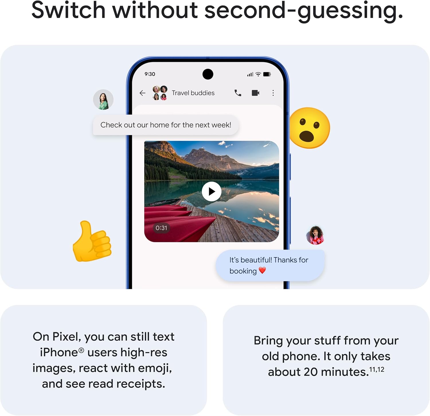 Google Pixel 10 - Unlocked Android Smartphone - Gemini AI Assistant - Advanced Triple Rear Camera, Fast-Charging 24+ Hour Battery, and 6.3" Actua Display - Lemongrass - 256 GB (2025 Model) - Image 8