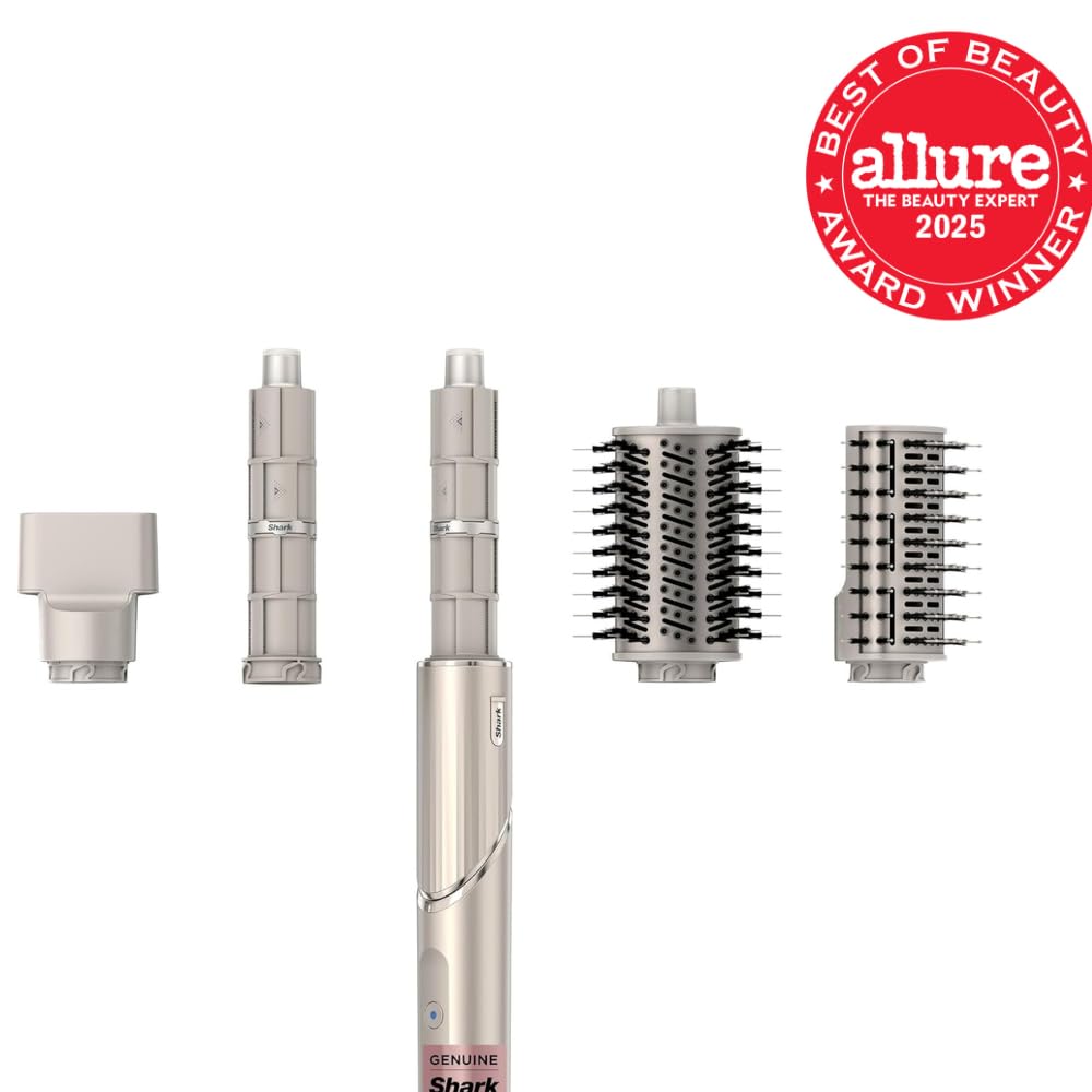 Shark HD430 FlexStyle Air Styling & Drying System, Powerful Hair Dryer Brush & Multi-Styler with Auto-Wrap Curlers, Paddle Brush, Oval Brush, Concentrator Attachment, Stone - Image 2