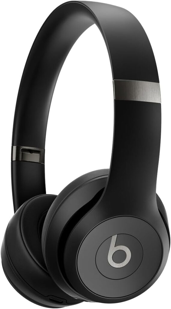 Beats Solo 4 - Wireless On-Ear Bluetooth Headphones, Up to 50-Hour Battery Life, Ultra-Lightweight Comfort, Powerful and Balanced Sound, Apple & Android Compatible - Matte Black