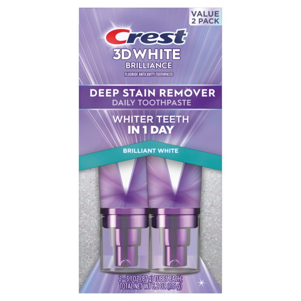 Crest 3DWhite Brilliance Deep Stain Remover Brilliant White Toothpaste - 3.1oz/2pk - Image 10