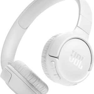 JBL Tune 520BT – Wireless On-Ear Headphones, Up to 57H Battery Life and Speed Charge, Lightweight, Comfortable and Foldable Design, Hands-Free Calls with Voice Aware (White)