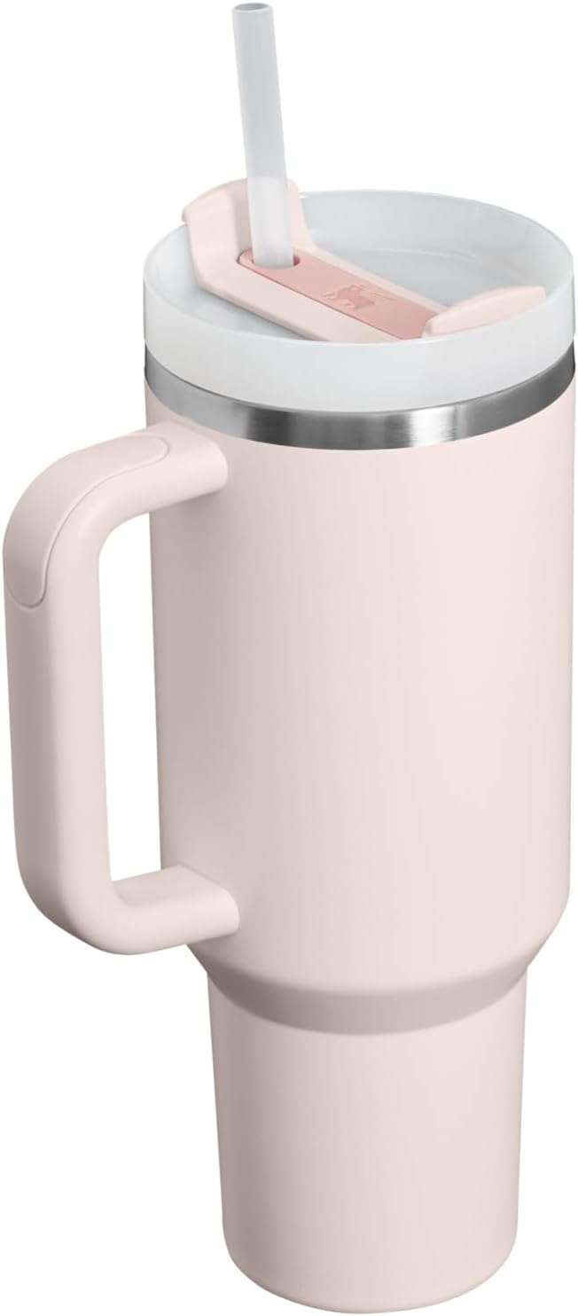 STANLEY Quencher H2.0 Tumbler with Handle and Straw 40 oz Flowstate 3-Position Lid Cup Holder Compatible for Travel Insulated Stainless Steel Cup BPA-Free Rose Quartz 2.0 - Image 3