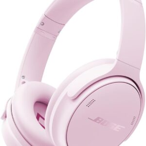 Bose QuietComfort Headphones – Wireless Bluetooth Headphones, Active Over Ear Noise Cancelling and Mic, USB-C Charging, Deep Bass, Up to 24 Hours of Playtime, Petal Pink – Limited Edition Color