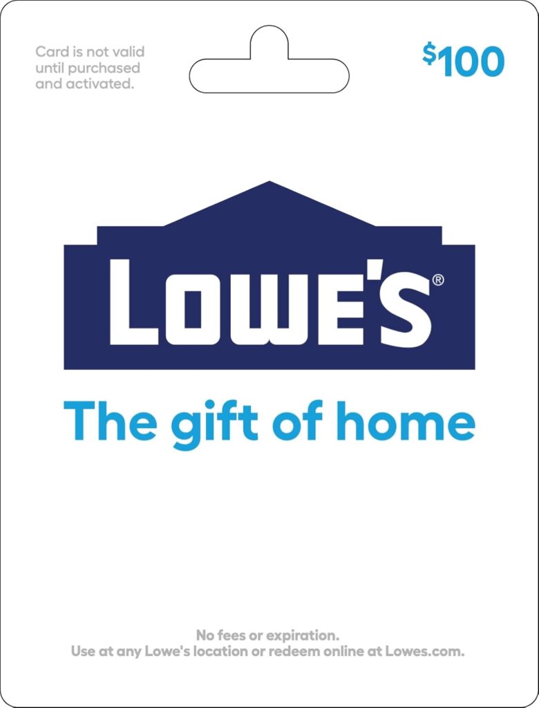 Lowe's Physical Gift Card - $100