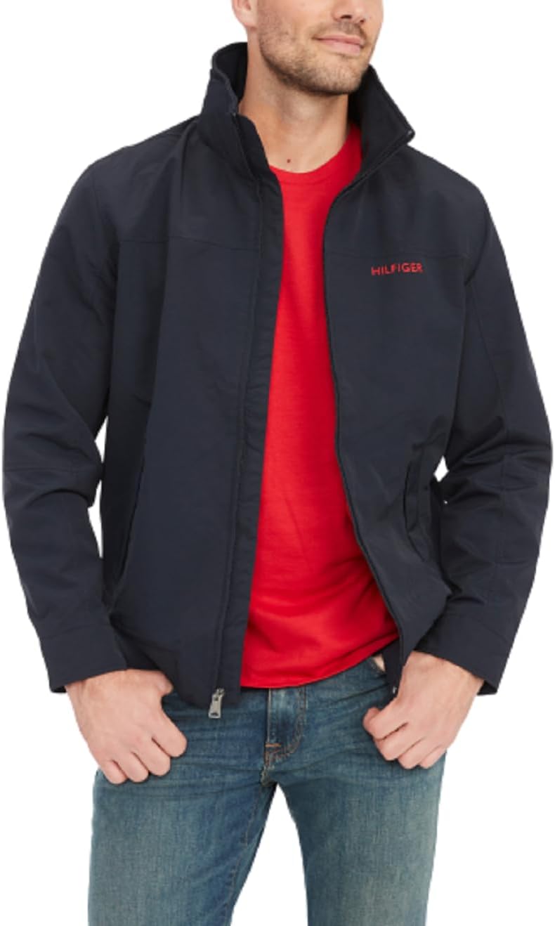 Tommy Hilfiger Men's Seated Fit Regatta Jacket with Magnetic Zipper