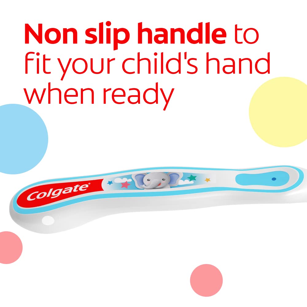 Colgate My First Baby and Toddler Toothbrush, Extra Soft Infant Training Toothbrush, Ages 0-2, 6 Count - Image 5