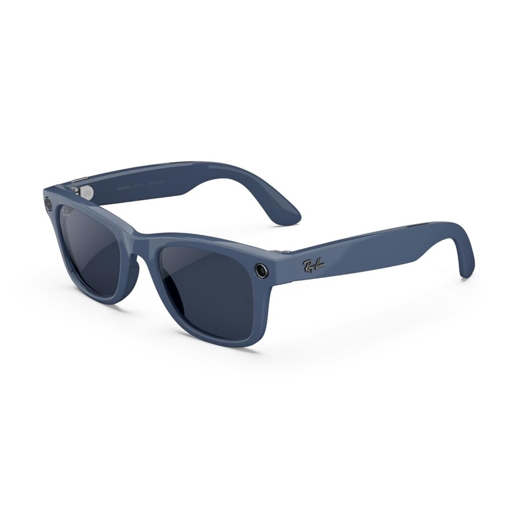 Ray-Ban Meta (Gen 2), Wayfarer, Shiny Cosmic Blue | Smart AI Glasses for Men, Women — 2x Battery Life — 3K Ultra HD Resolution — 12 MP Ultra-Wide Camera, Audio, Video — Transitions® Sapphire Lenses