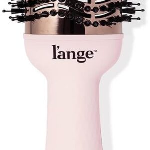 L’ANGE HAIR Le Volume 2-in-1 Titanium Blow Dryer Brush | Hot Air Brush for Hair Drying & Styling | Ionic Oval Barrel for Smooth, Frizz-Free Volume | (Blush – 75mm)