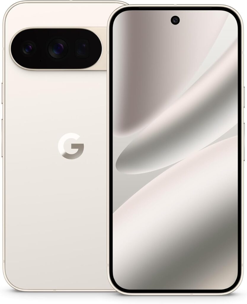 Google Pixel 10 Pro - Unlocked Android Smartphone - Gemini AI Assistant, Triple Rear Camera System, Fast-Charging 24+ Hour Battery, and 6.3" Super Actua Display - Porcelain - 256 GB (2025 Model)