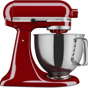 KitchenAid KSM150PSER Artisan Tilt-Head Stand Mixer with Pouring Shield, 5-Quart, Empire Red