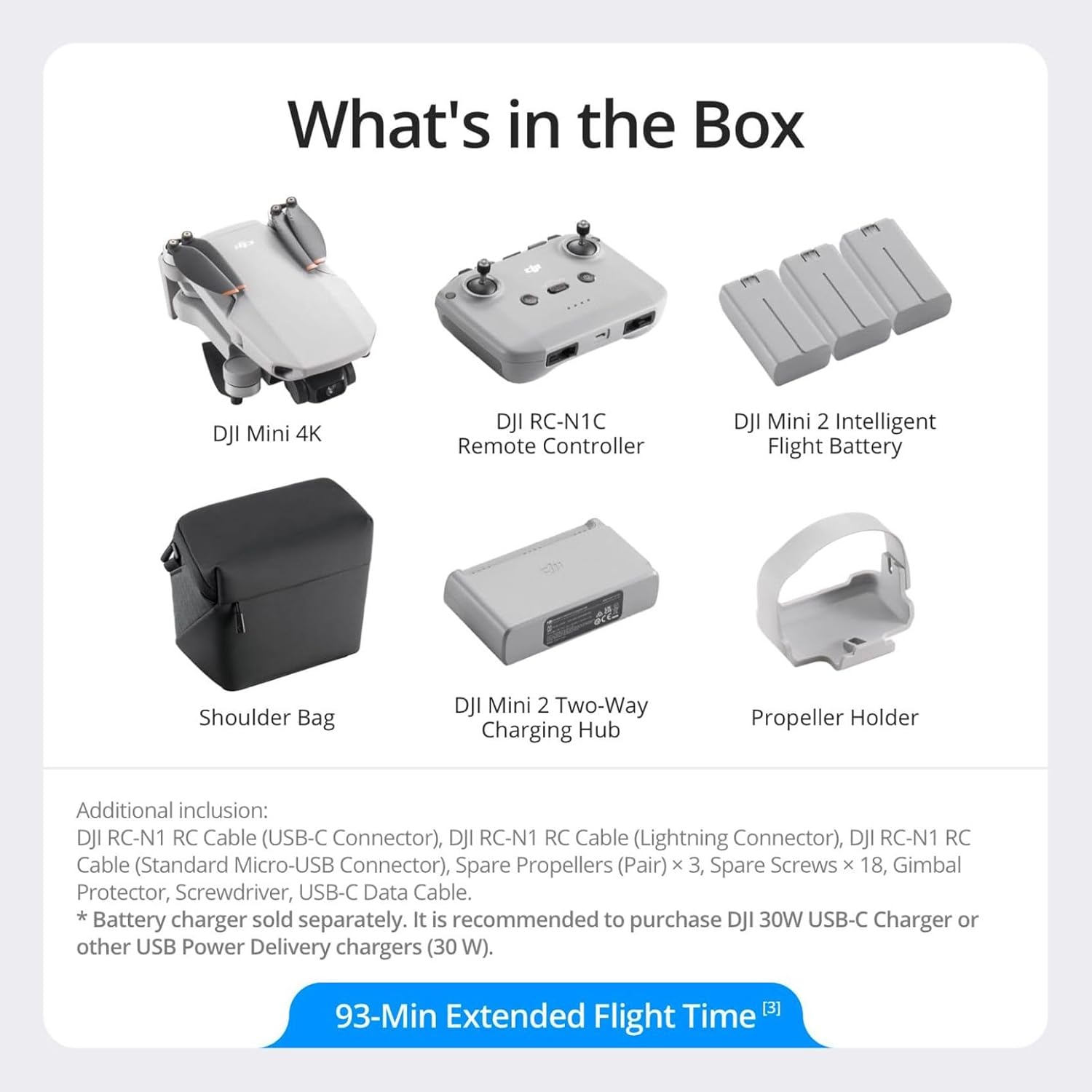 DJI Mini 4K Fly More Combo, Drone with 4K UHD Camera for Adults, Under 249 g, 3-Axis Gimbal Stabilization, 10km Video Transmission, Auto Return, 3 Batteries for 93-Min Max Flight Time, QuickShots - Image 7