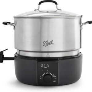Ball EasyCanner Electric Water Bath Canner, 21-Quart Capacity, Automated Heating, Multicooker & Steamer Functionality