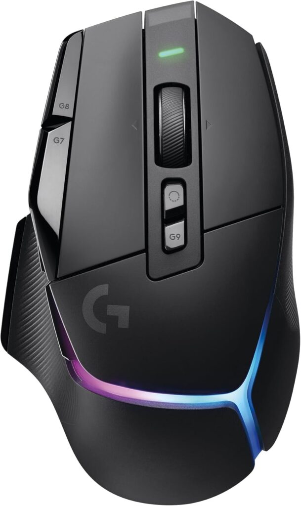 Logitech G502 X Plus Wireless Gaming Mouse - LIGHTSPEED Optical, LIGHTFORCE Switches, LIGHTSYNC RGB, HERO 25K Sensor for PC/Mac - Black