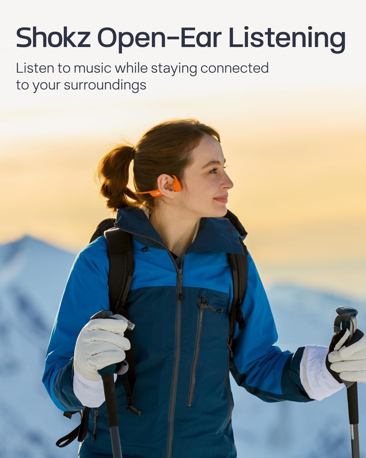 SHOKZ New OpenRun Pro 2- Bone Conduction Headphones, Open-Ear Bluetooth Wireless Sport Earphones for Running, Workouts - Sweat Resistant, Secure Comfortable Fit -Deep Bass, Smart Mic, Reflective Strip - Image 5