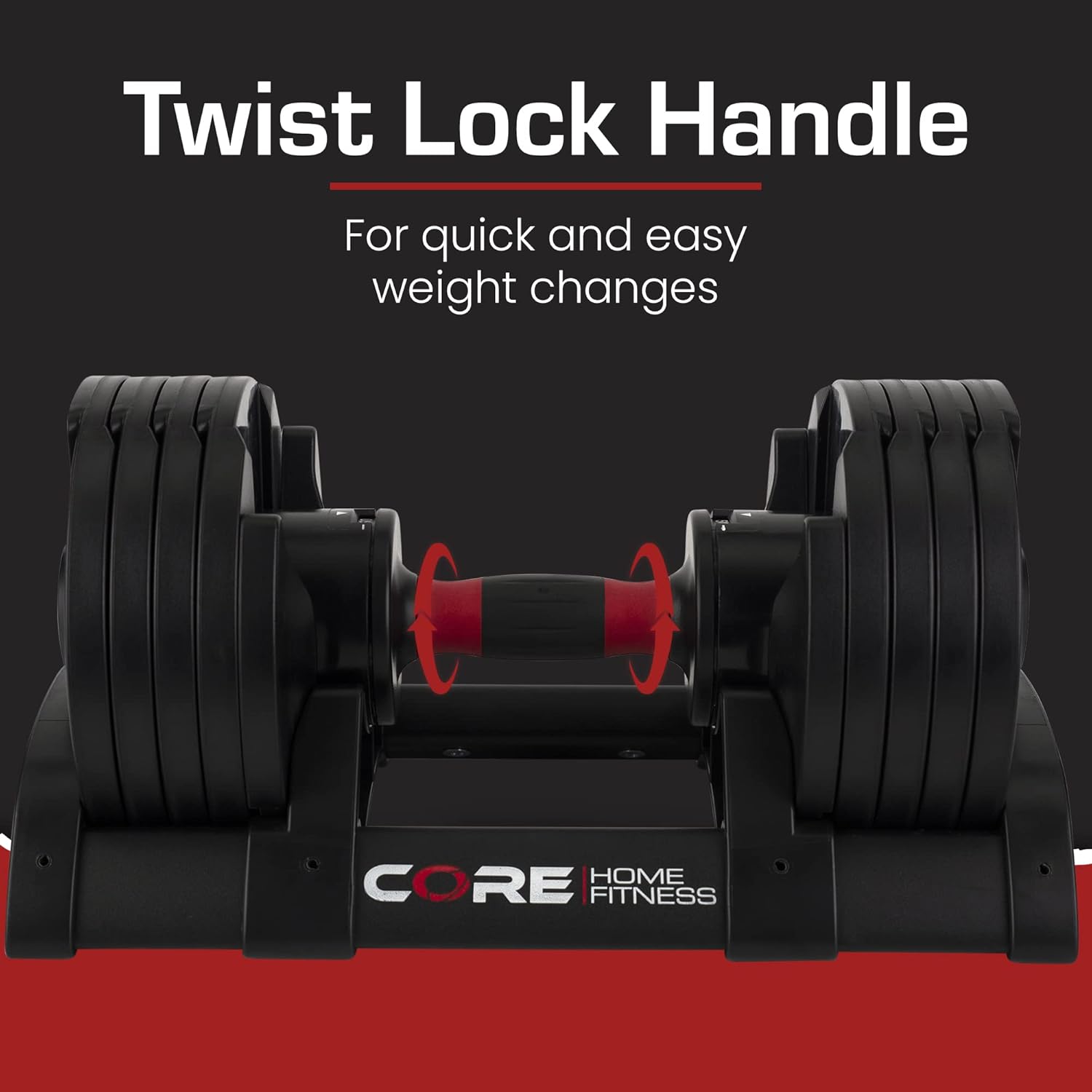 Core Fitness® Adjustable Dumbbell Weight Set by Affordable Dumbbells - Image 3