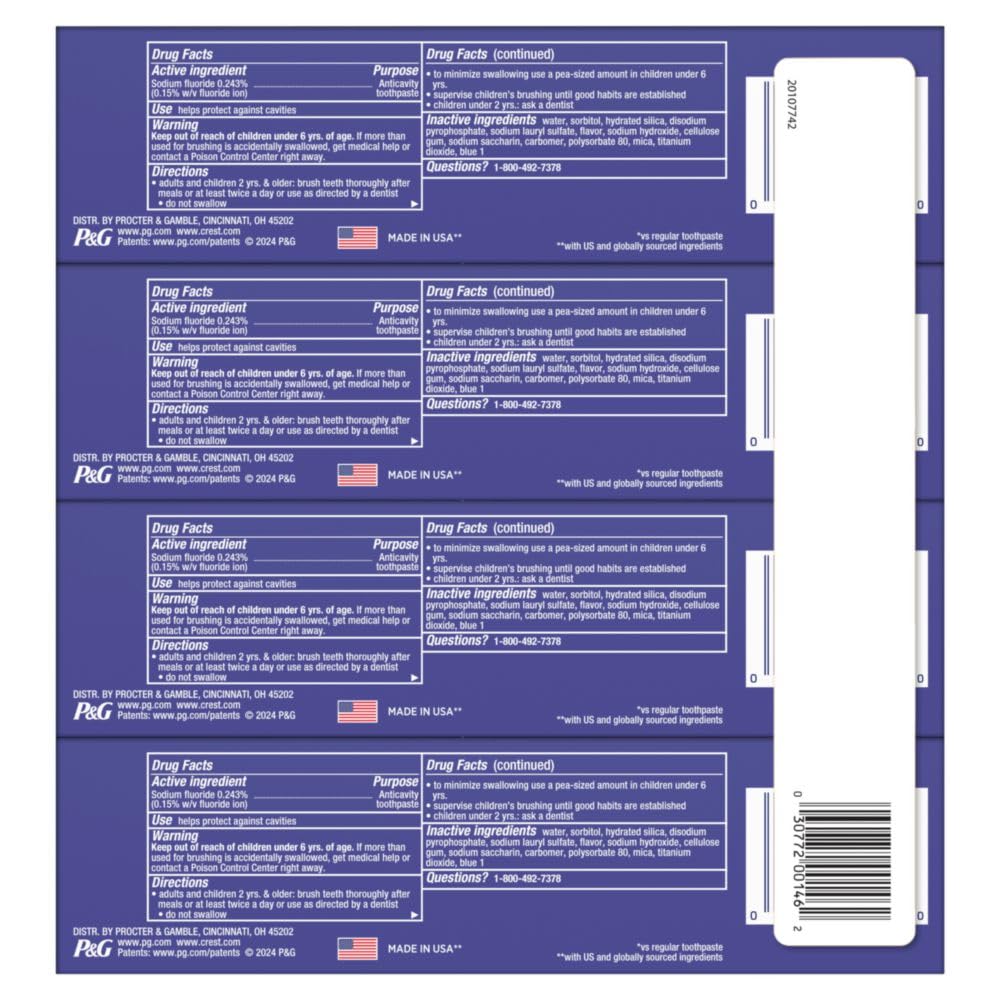 Crest 3D White Advanced Luminous Mint Teeth Whitening Toothpaste, Crest Toothpaste, 3.7 oz Pack of 4 - Helps Remove Surface Stains, Whitens Teeth, Strengthens Tooth Enamel, Protects Against Cavities - Image 9