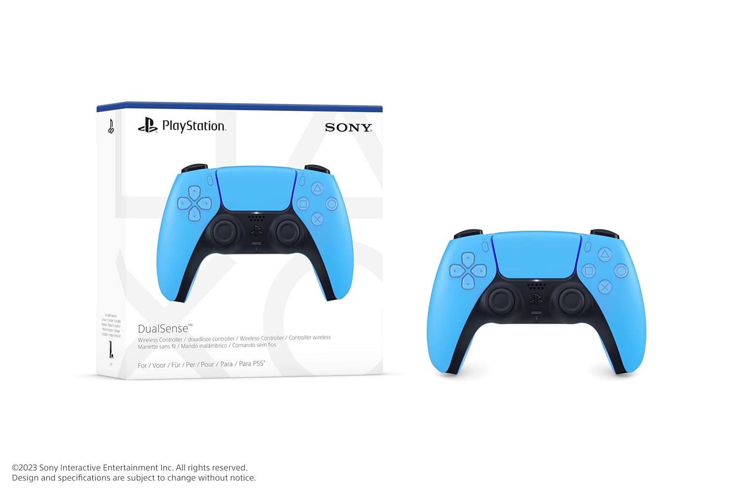 PlayStation DualSense™ Wireless Controller – Starlight Blue - For PS5, PC, MAC & Mobile - Image 7