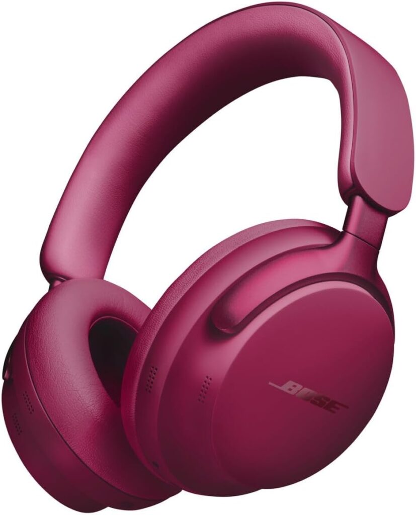 Bose QuietComfort Ultra Bluetooth Headphones, Wireless Headphones with Spatial Audio, Over Ear Noise Cancelling with Mic, Up to 24 Hours of Playtime, Deep Plum - Limited Edition Color