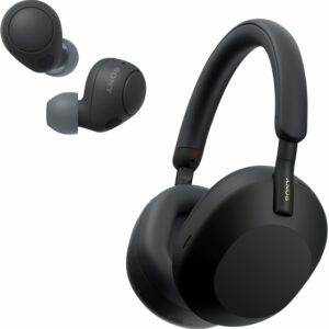 Sony WH-1000XM5 Premium Noise Canceling Headphones (Black) with Free WF-C700N Truly Wireless Noise Canceling Earbuds (Black)