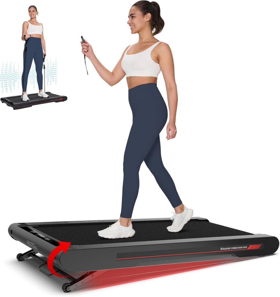 Sperax Walking Treadmill Pad with APP, 3 in 1 Under Desk Treadmill, 400W Low Noise Walking Vibration Pad with Remote Control,Portable Treadmills for Home Office