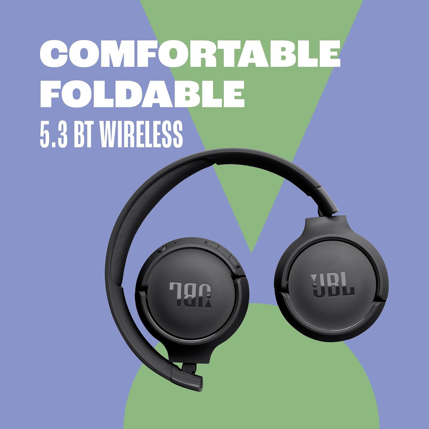 JBL Tune 520BT - Wireless On-Ear Headphones, Up to 57H Battery Life and Speed Charge, Lightweight, Comfortable and Foldable Design, Hands-Free Calls with Voice Aware (Black) - Image 6