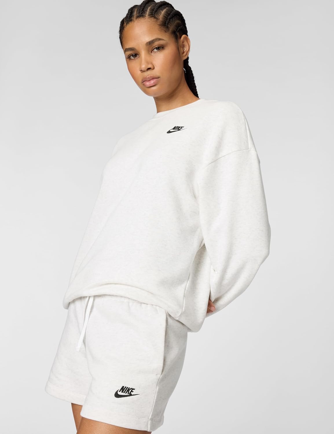 Nike Women's Sportswear Club Fleece Loose Crew-Neck Sweatshirt - Image 6