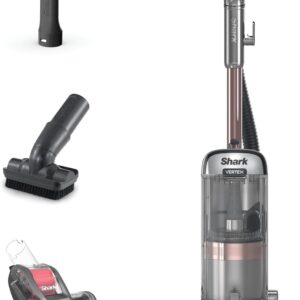 Shark AZ2002 Vertex Powered Lift-Away Upright Vacuum with DuoClean PowerFins, Self-Cleaning Brushroll, Large Dust Cup, Pet Crevice Tool, Dusting Brush & Power Brush, Silver/Rose Gold