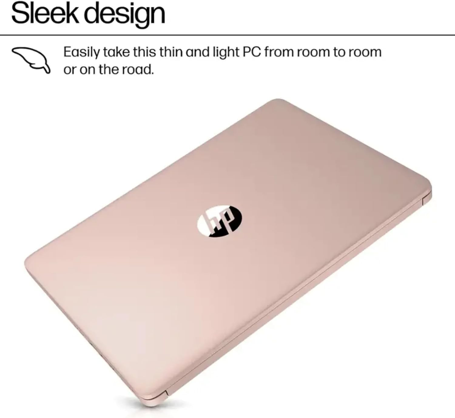 HP Rose Gold Ultrabook 14 Laptop with Office 365, Intel 4-Core CPU, 1.1TB Storage (1TB OneDrive and 64GB Emmc), 8GB RAM, Windows 11, No Mouse - Image 2