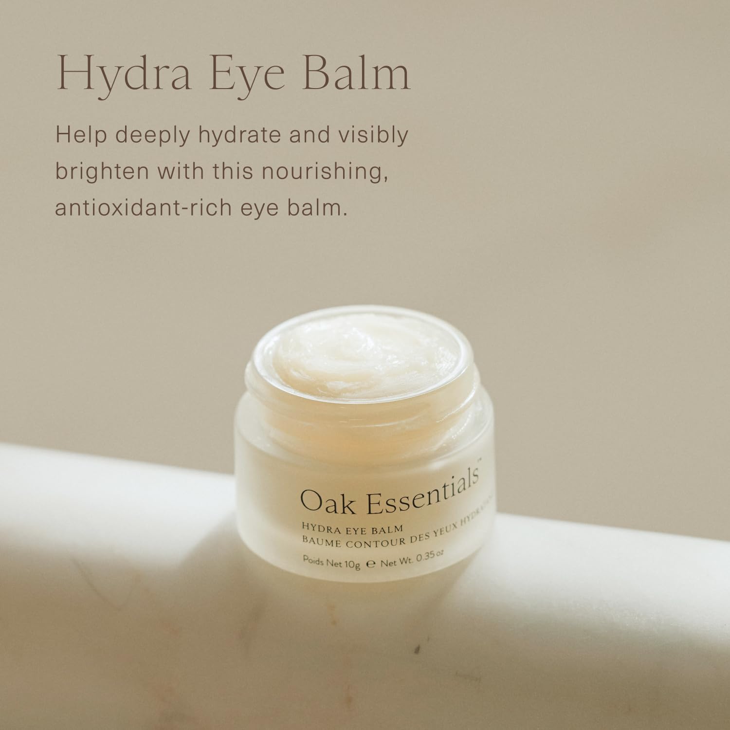 Oak Essentials Hydra Eye Balm | Clean, Antioxidant-Rich Eye Balm That Visibly Hydrates and Illuminates, 10g - Image 2