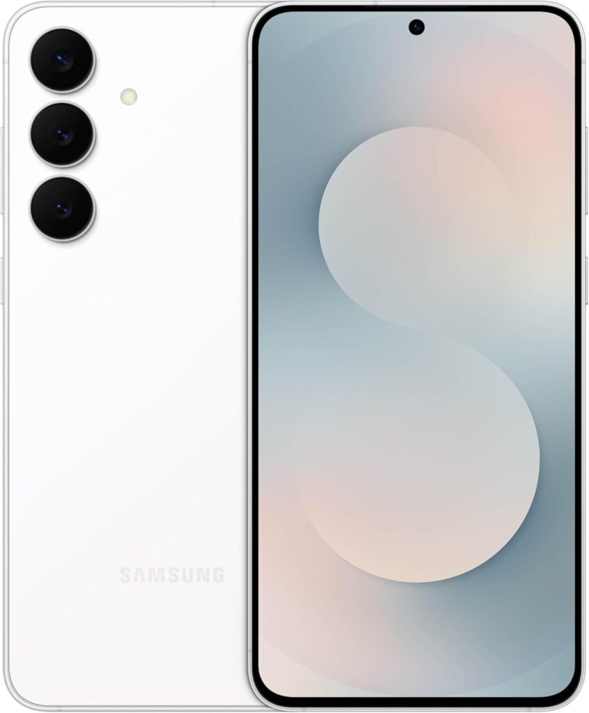 Samsung Galaxy S25 FE Cell Phone (2025), 128GB AI Smartphone, Unlocked Android, Large Display, 4900mAh Battery, High Res-Camera, AI Photo Edits, Durable, US 1 Yr Warranty, White