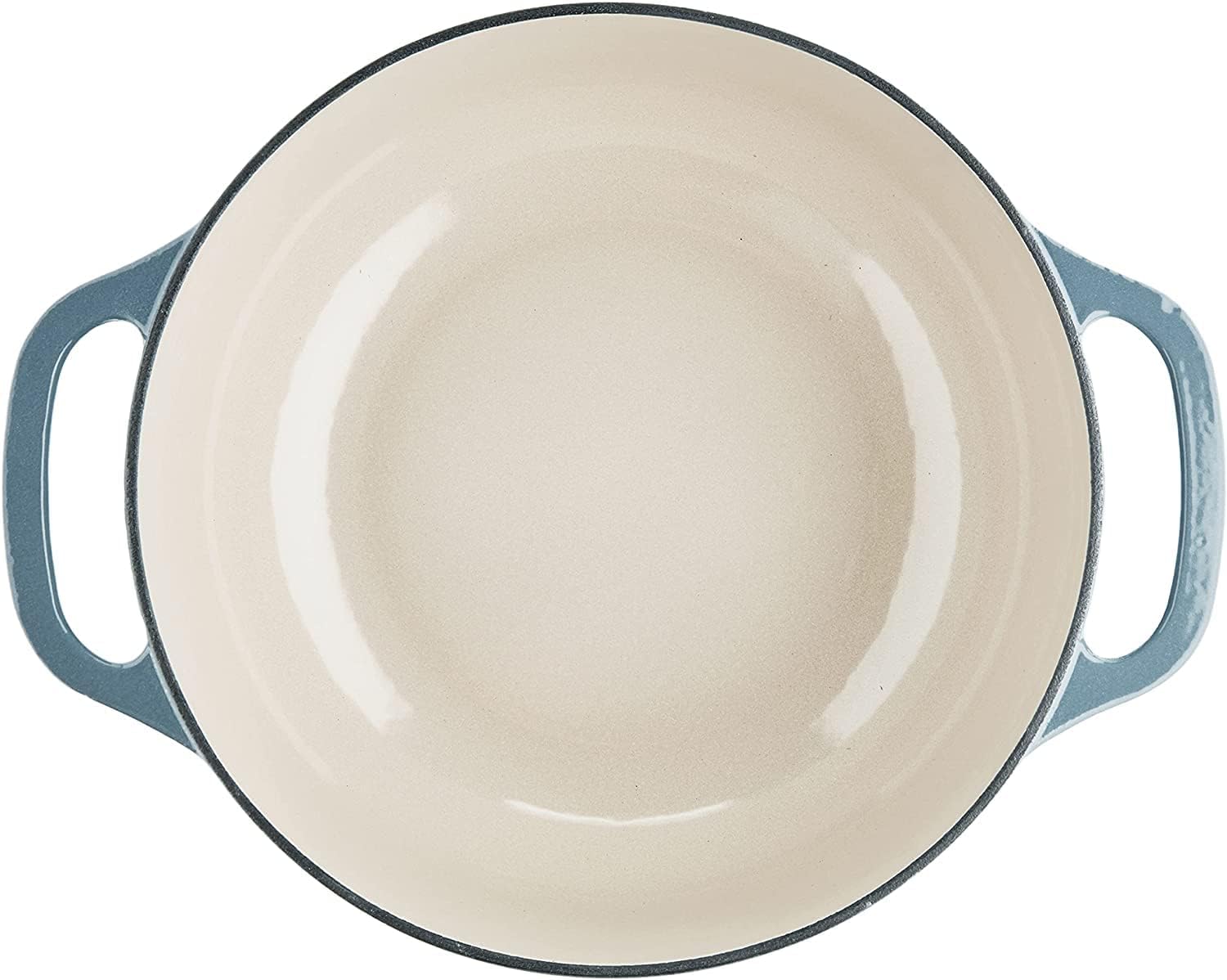 Lodge 7.5 Quart Enameled Cast Iron Dutch Oven with Lid – Dual Handles – Oven Safe up to 500° F or on Stovetop - Use to Marinate, Cook, Bake, Refrigerate and Serve – Storm Blue - Image 3