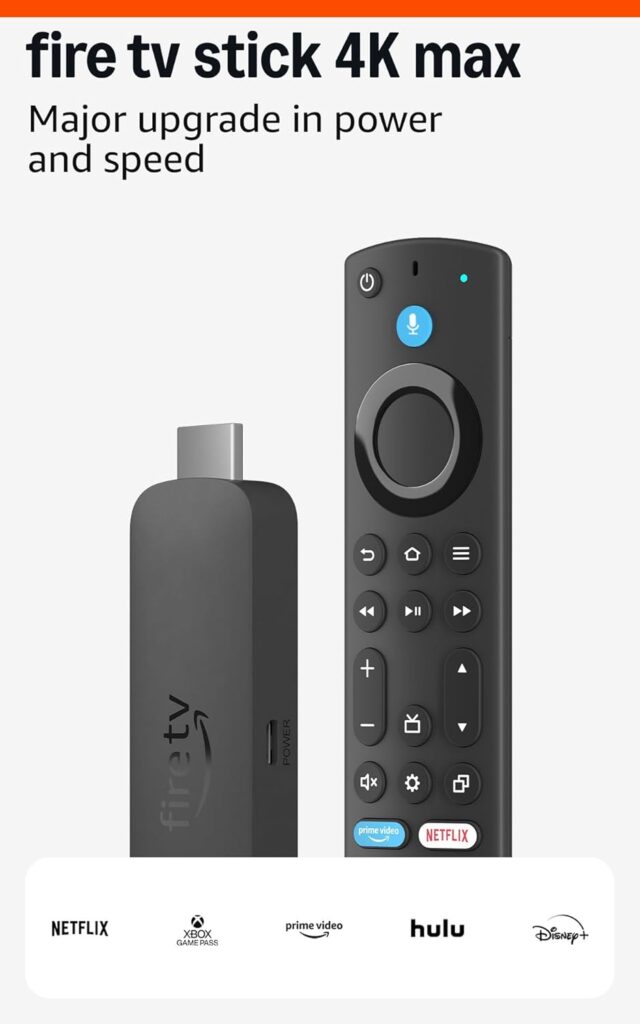 Amazon Fire TV Stick 4K Max streaming device, with AI-powered Fire TV Search, supports Wi-Fi 6E, free & live TV without cable or satellite