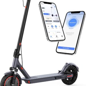 VOLPAM Electric Scooter, 350W/500W Powerful Motor, 8.5″/10″ Solid Tires, 19/22Mph, 28/23/21/16 Miles Max Range, Dual Braking