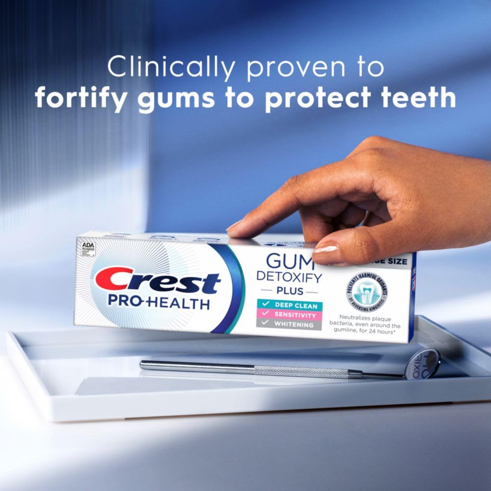 Crest Pro-Health Gum Detoxify Plus Toothpaste 4.5 oz Pack of 3 - Antibacterial Fluoride Toothpaste, Sensitivity Protection, Whitens Teeth, Anticavity, Plaque Control - Image 8