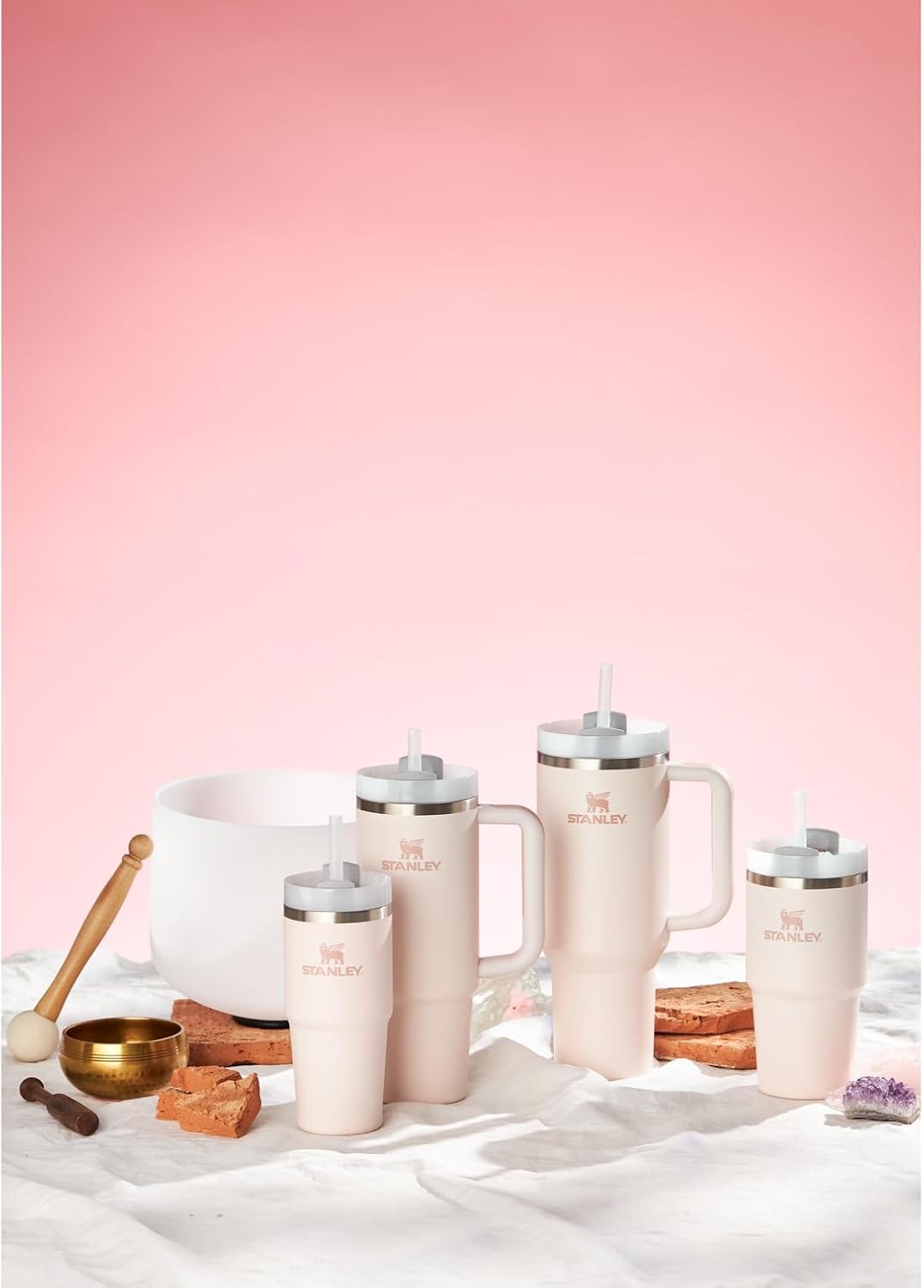 STANLEY Quencher H2.0 Tumbler with Handle and Straw 40 oz Flowstate 3-Position Lid Cup Holder Compatible for Travel Insulated Stainless Steel Cup BPA-Free Rose Quartz 2.0 - Image 5