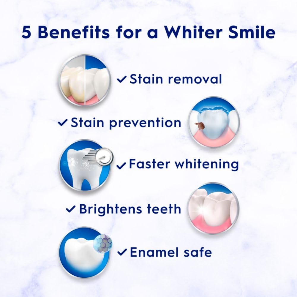 Crest 3D White Brilliance Bright Mint Teeth Whitening Toothpaste, 4.3 oz Pack of 3, 100% More Surface Stain Removal, 24 Hour Active Stain Prevention, Whiter Teeth in 3 Days - Image 2