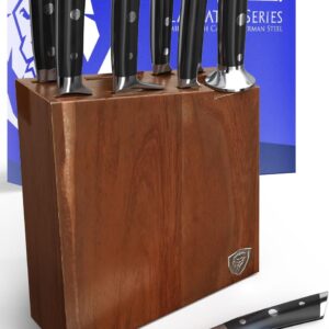 Dalstrong Knife Set Block – 8 Piece – Gladiator Series – German High Carbon Steel Kitchen Knife – Premium Food-Grade Black ABS Polymer Handles – NSF Certified