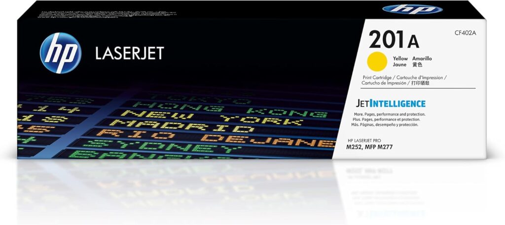 HP 201A Yellow Toner Cartridge Printers | Works with Color LaserJet Pro M252, Color LaserJet Pro MFP M277 Series | CF402A