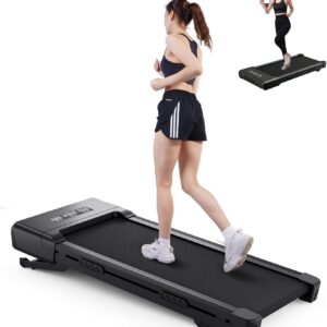 SupeRun Walking Pad, Under Desk Treadmill, 3 in 1 Portable Treadmill with Remote Control LED Display, 2.5 HP Quiet Walking Jogging Machine for Office Home Use, 300 Lbs Capacity