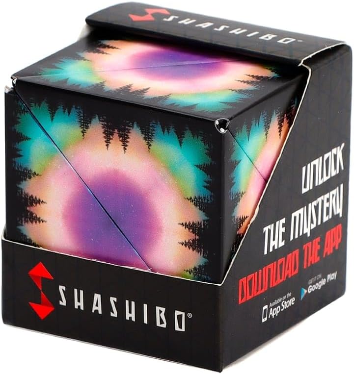 Shashibo Shape Shifting Box - Award-Winning STEM Fidget Toy with Strong Magnets - Fidget Cube Transforms Into 100+ Shapes, Christmas Stocking Stuffers Gift for Kids, Teens, and Adults (Moon)