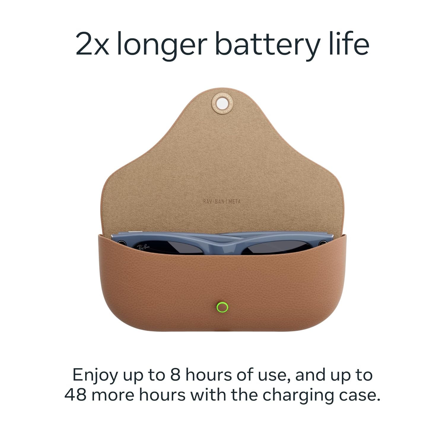 Ray-Ban Meta (Gen 2), Wayfarer, Shiny Cosmic Blue | Smart AI Glasses for Men, Women — 2x Battery Life — 3K Ultra HD Resolution — 12 MP Ultra-Wide Camera, Audio, Video — Transitions® Sapphire Lenses - Image 6