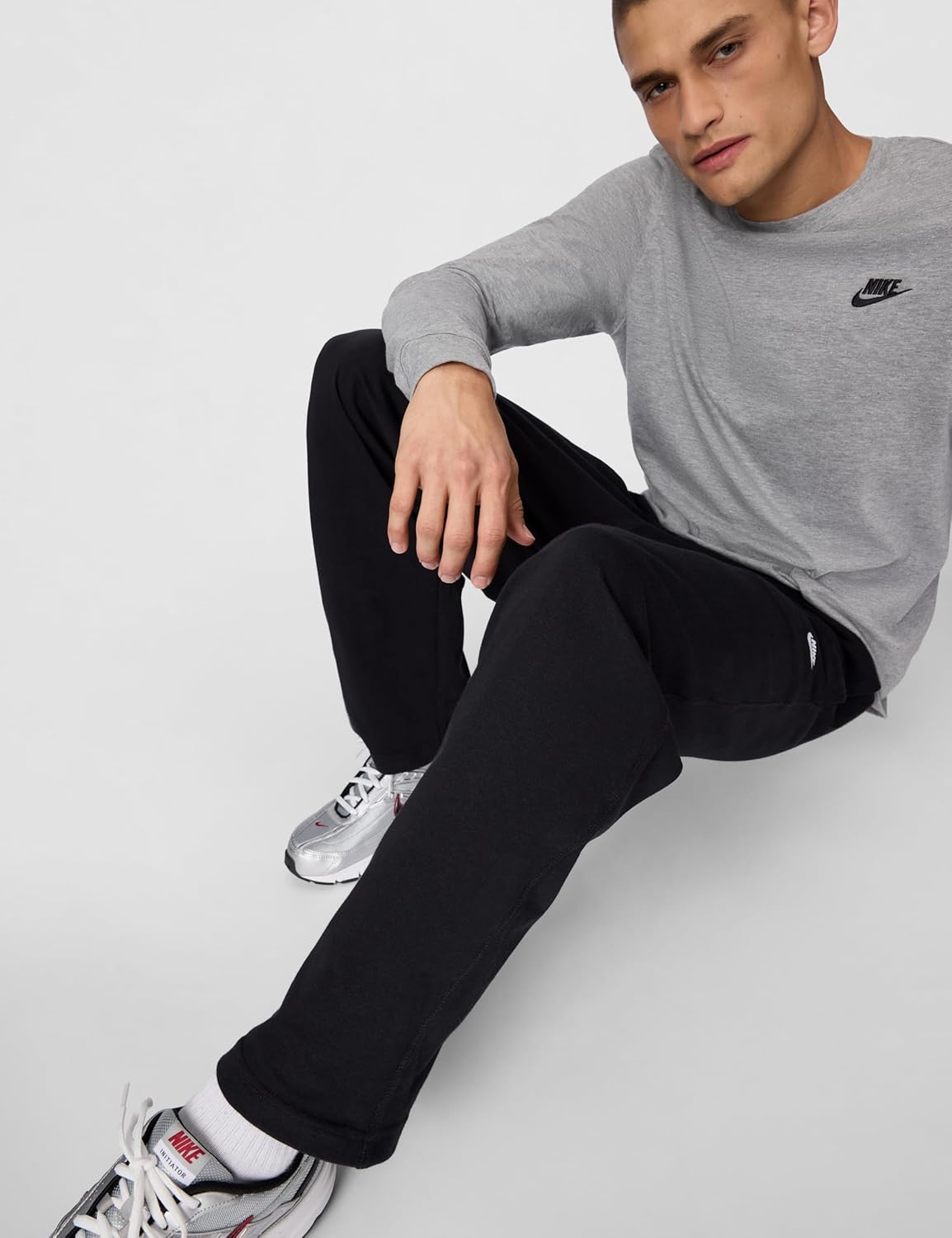 Nike Men's Sportswear Club Knit Open-Hem Pants - Image 5