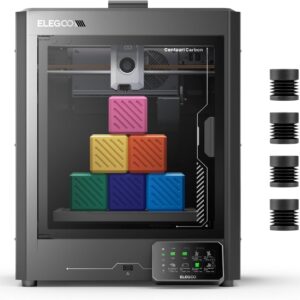 ELEGOO Centauri Carbon 3D Printer, CoreXY 500mm/s High Speed Printing with Auto Calibration, 320°C Nozzle and Built-in Camera, Ready to Print Out of The Box, 256x256x256mm Printing Size