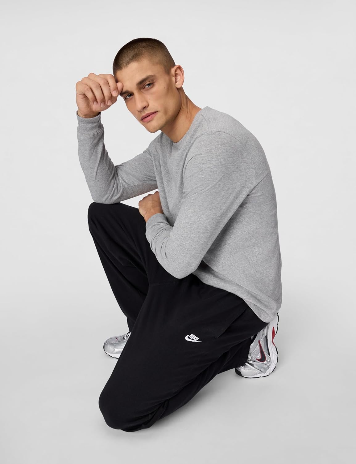 Nike Men's Sportswear Club Knit Open-Hem Pants - Image 4