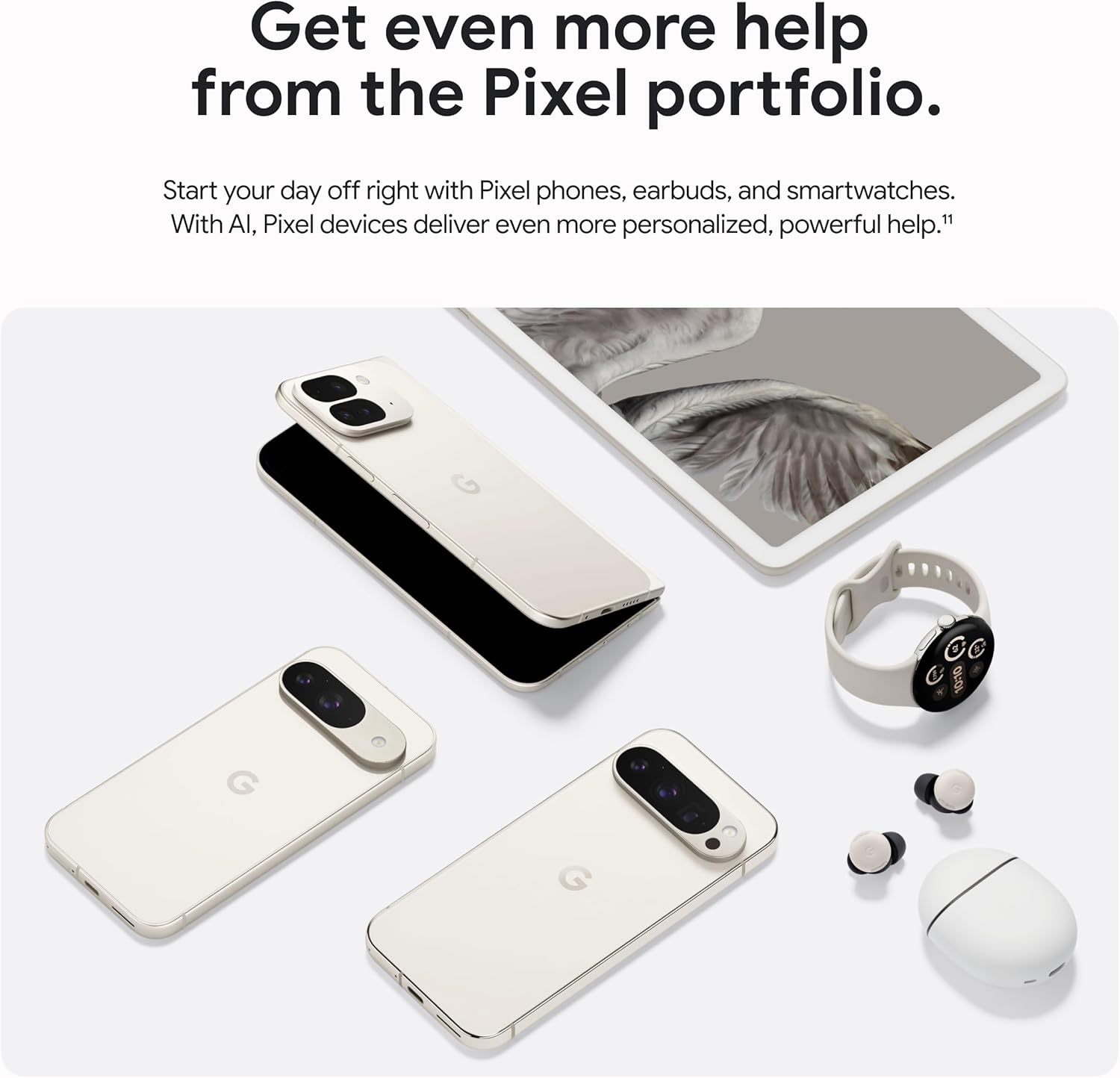 Google Pixel 9 - Unlocked Android Smartphone with Gemini, 24-Hour Battery, Advanced Camera, and 6.3" Actua Display - Porcelain - 128 GB - Image 9