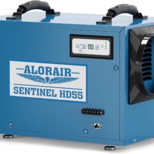 ALORAIR Commercial Dehumidifier 113 Pint, with drain Hose for Crawl Spaces, Basements, Industry Water Damage Unit, Compact, Portable, Auto Defrost, Memory Starting, 5 Years Warranty, Sentinel HD55